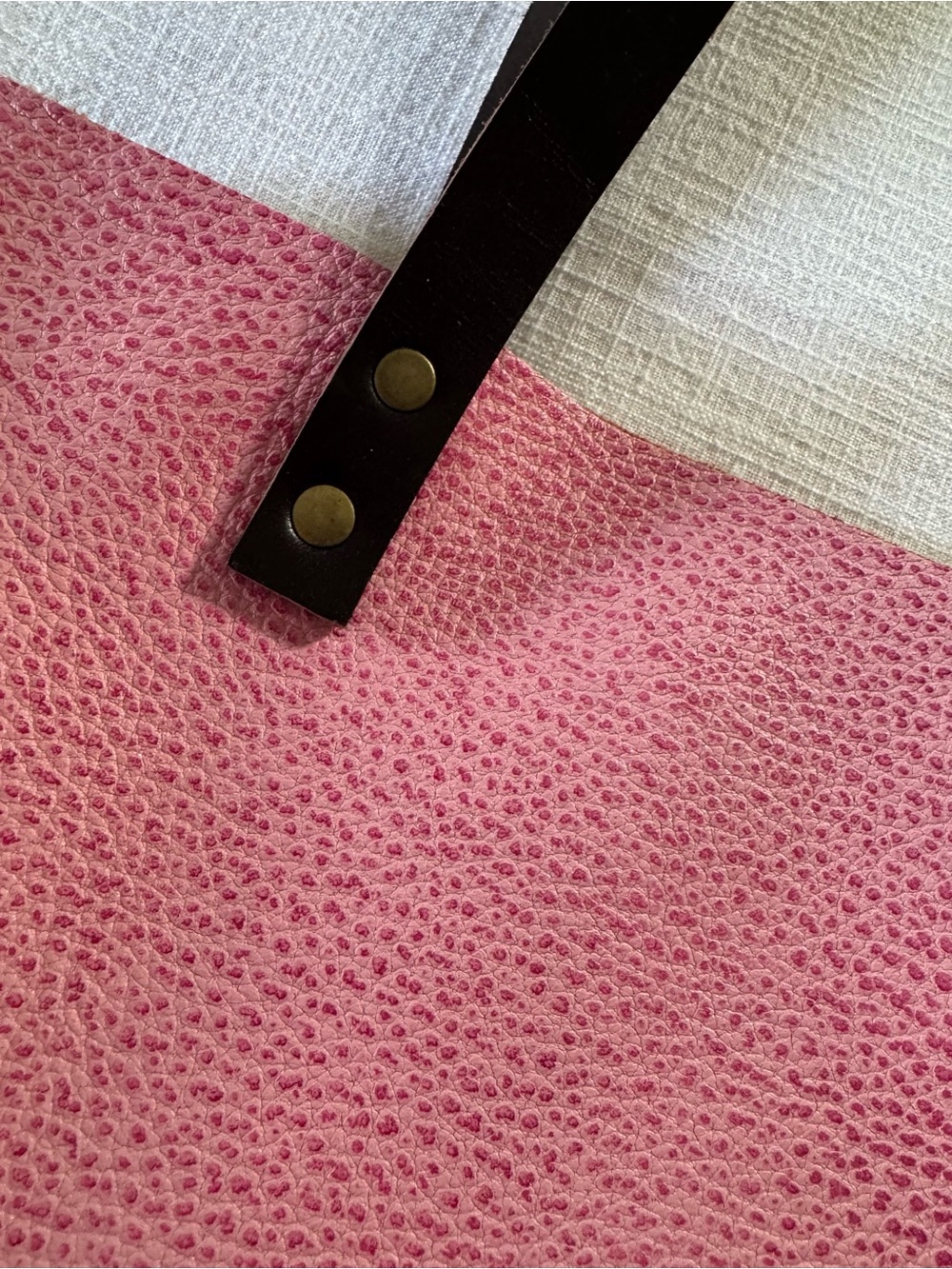Portland Leather Pink Leather Tote - Picture 8 of 9